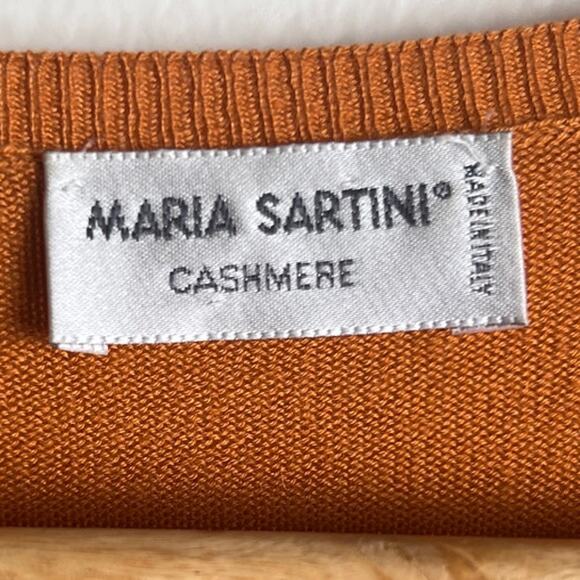 Vintage Maria Sartini Cashmere Orange Women's Size 42 Cardigan - Picture 2 of 7